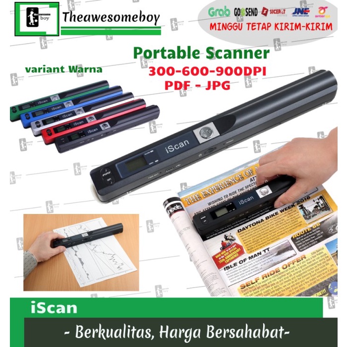 iScan 900 DPI Portable Scanner Handyscan A4 Photo Scan Skypix Killer