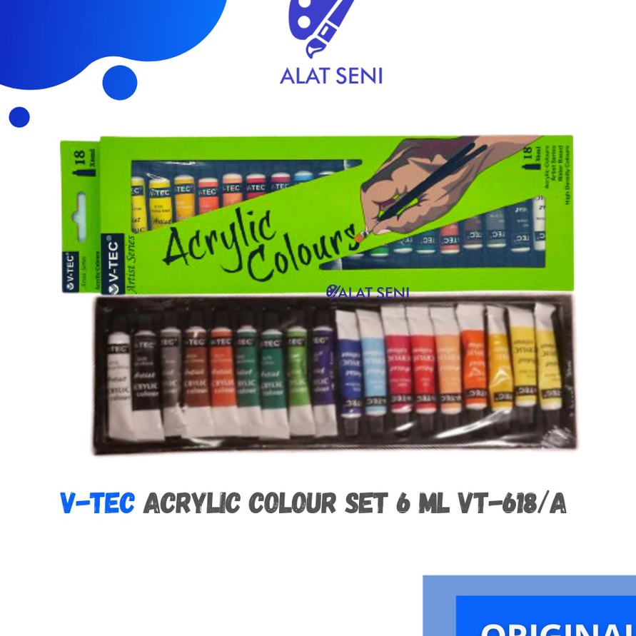 

(HI➲-P✪) Cat Akrilik / V-TEC ACRYLIC COLOURS 6 ML SET 18 / V-TEC CAT AKRILIK 18 WARNA / PAKET CAT AKRILIK- virral..!
