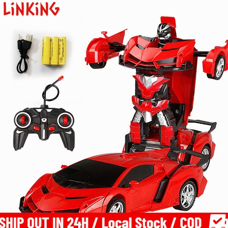 MURAH BANGET <COD>RC TRANSFORMER 1 : 18 MOBIL REMOT JADI ROBOT BATERAI CAS / RC MOBIL REMOTE TRANSFO