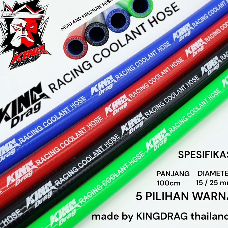 →Hgs Selang Radiator 100cm 1Meter Merk KINGDRAG Impor Thailand Buat Motor Ninja R Rr New Vixion Cb 1