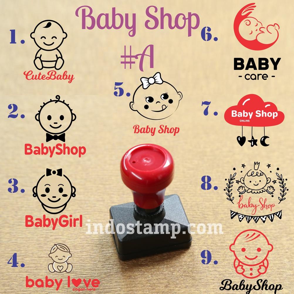 

ERA171 stempel nama toko baju mainan anak toys baby shop bayi logo flash stamp **