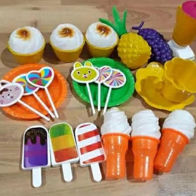 Mainan Anak Gerobak Es Krim dorong BESAR