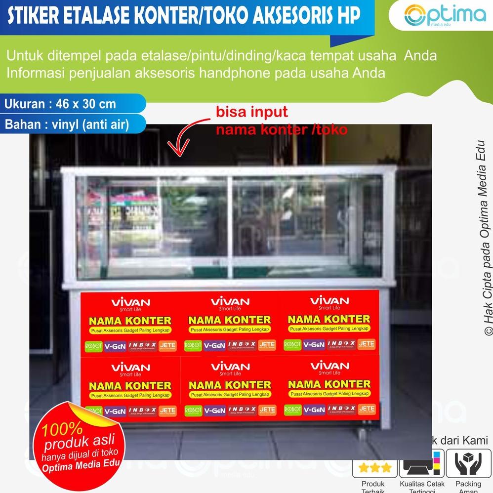 

ERA203 STIKER BAGAIAN BAWAH ETALASE UNTUK KONTER AKSESORIS HANDPONE **