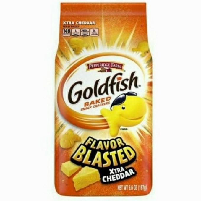 

%$%$%$%$] GOLDFISH Baked Snack Crackers Extra Ceddar 187gr Pepperidge Farm