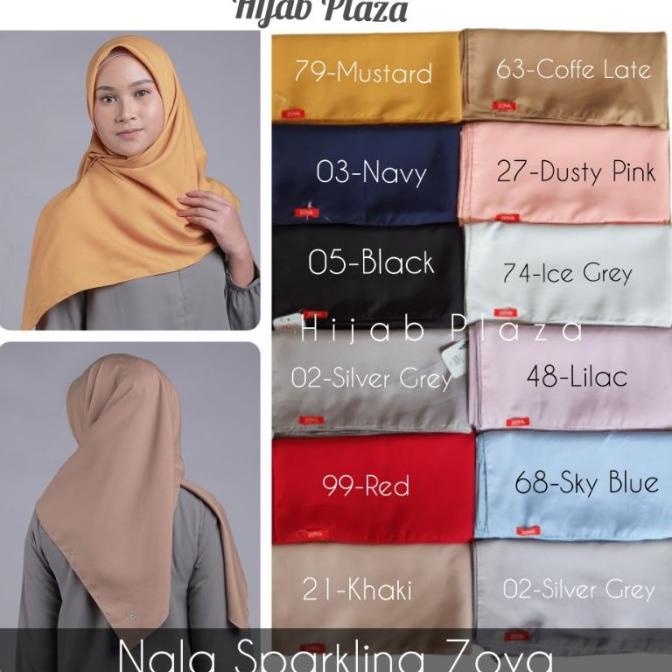 Sale Hijab Segi Empat ZOYA Nala Sparkling Termurah