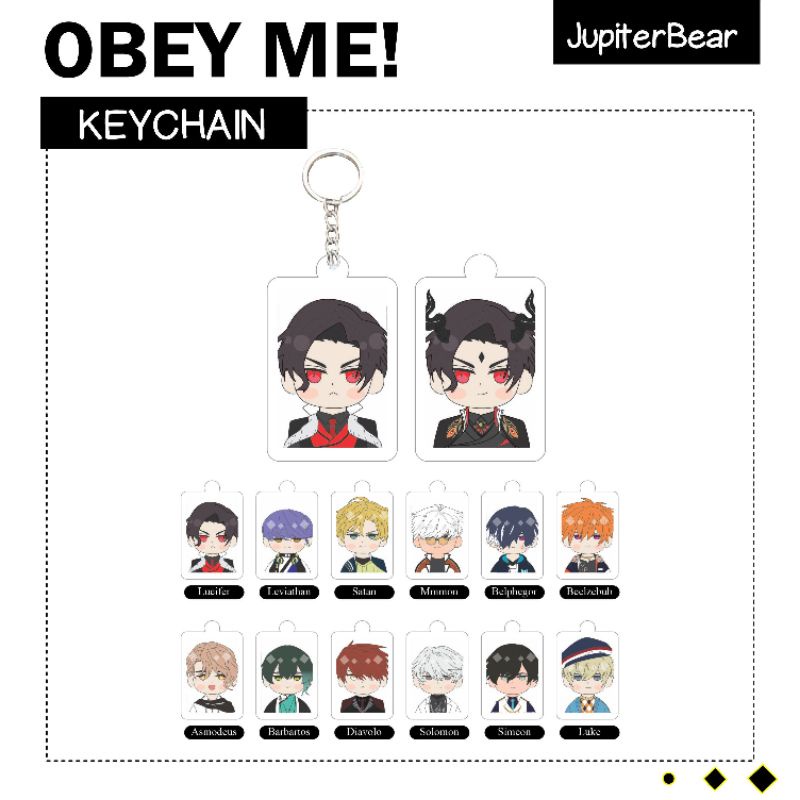 [Obey Me] Keychain Gantungan Kunci Obey Me obm by juby