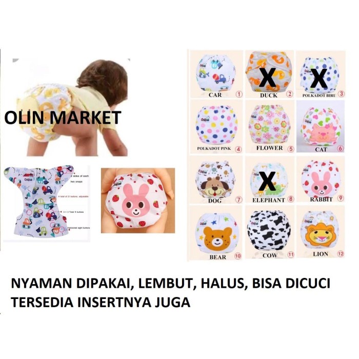 Diapers Baby Anak Popok Kain Anak Bayi Bisa Dicuci Pampers Anak Baby