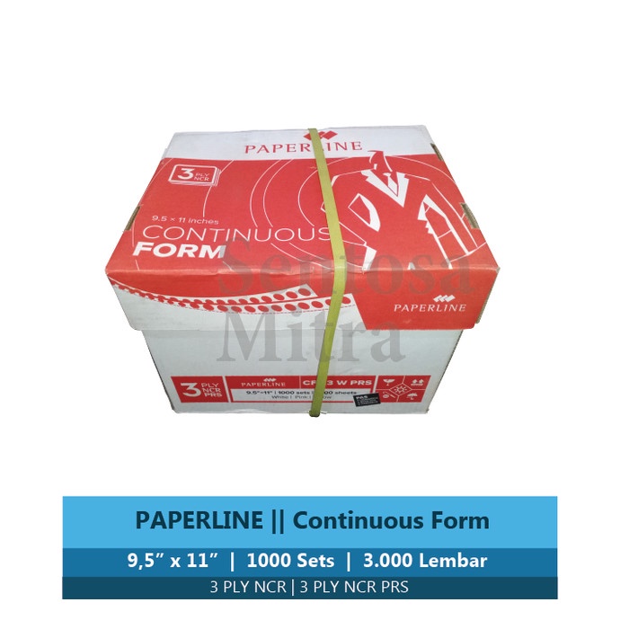 

Paperline Continuous Form Kertas Komputer 3 ply NCR PRS 9.5 x 11 inch MURAH