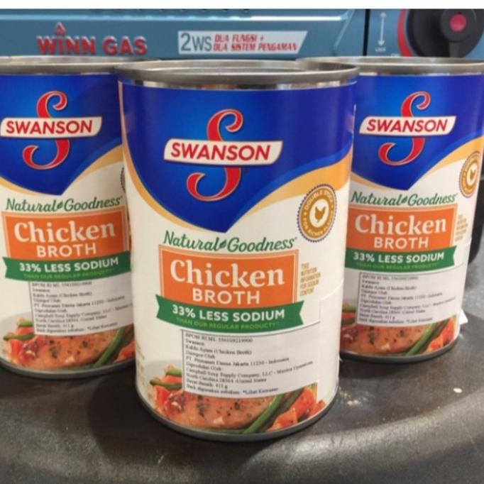 

Produk Terbaik] SWANSON CHICKEN BROTH 33% LESS 411ml kaldu ayam cair