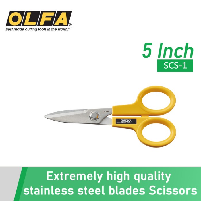 

Bestseller Gunting Stainless Steel Scs-1 Olfa ( 5 Inch ) Blade Scissors Japan