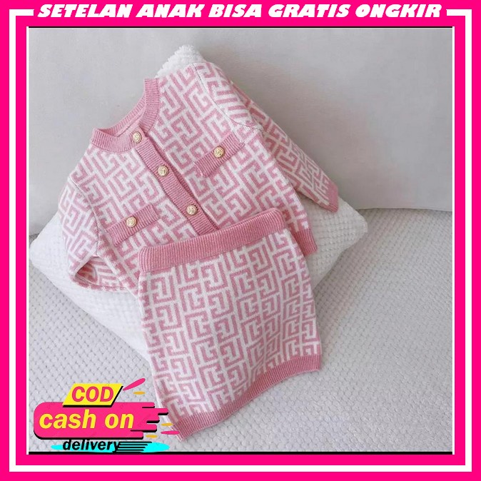 Bju Setelan Anak Perempuan Import Korean Style Wanset Onset One Set Anak Perempuan Import Korean Sty