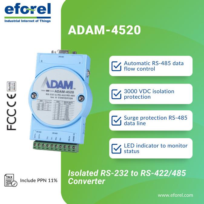 ADAM-4520-F Industrial Konverter Serial RS-232 to RS-485 Advantech