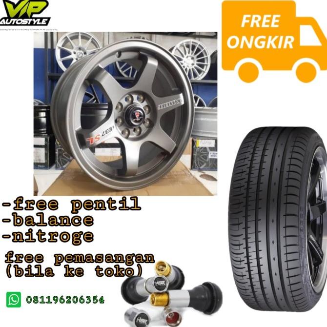 SALE Paket Murah Velg Mobil Ring 15 HSR TL Celong (Belang)Plus Ban Accelera Termurah