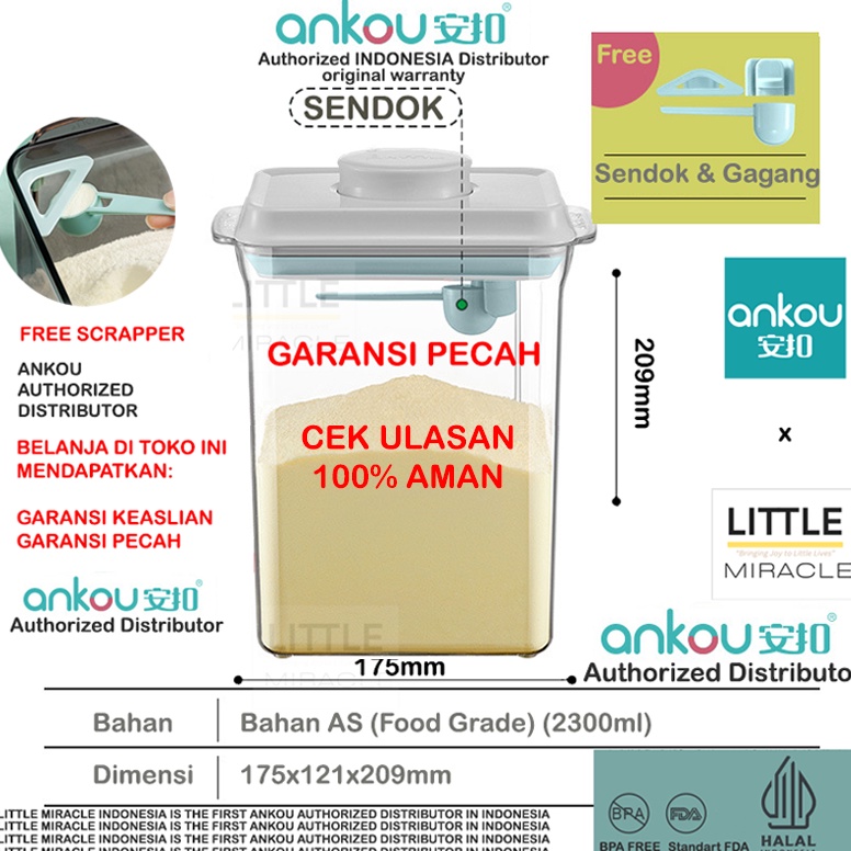 Best Seller.. Toples Susu Bubuk Ankou Penyimpanan Susu bubuk (Scrapper)| Wadah Susu Bubuk Kotak Susu