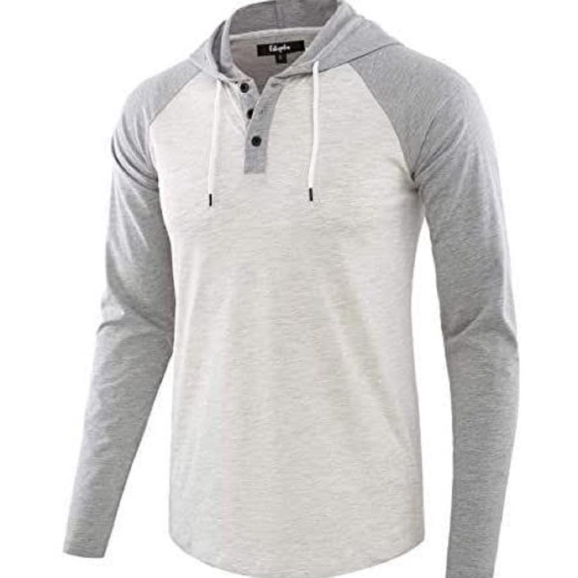 CHEKOUT kaos pria original lengan panjang bertopi kaos hoodie lengan panjang