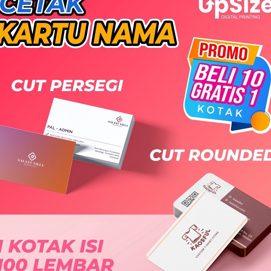 

[O☞ご.PU> CETAK KARTU NAMA 1 SISI / 2 SISI BAHAN ART CARTON 260 + KOTAK ( MURAH ) -amanah.!!