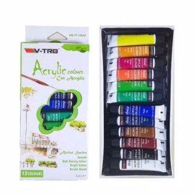 

[PRODUK GEPHS40] Cat Akrilik / Arcylic Paint / Cat Lukis Acrilic / Cat Acrylic Colour 12 Warna Kirim Langsung ̿'