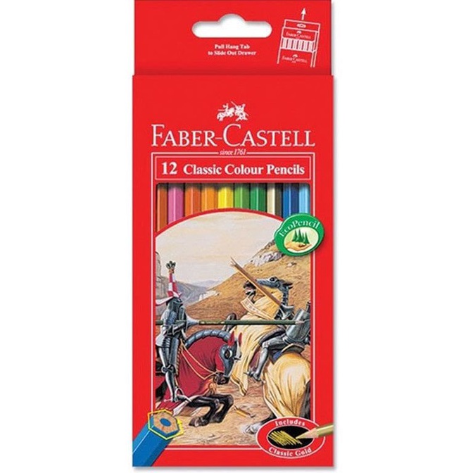 

75 Pensil Warna Faber Castell 12 Warna Panjang Classic 4243