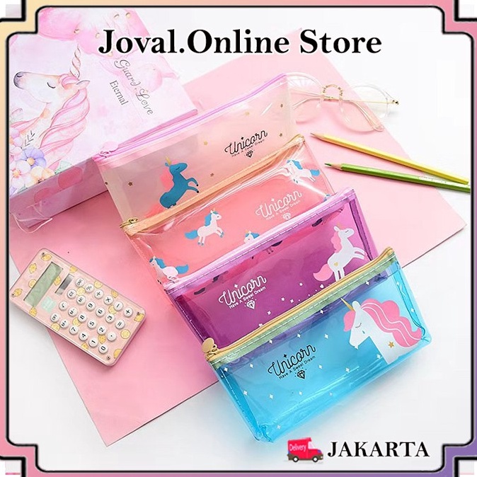 

[PRODUK GVRIP60] TEMPAT PENSIL UNICORN DREAM TRANSPARANT 4350