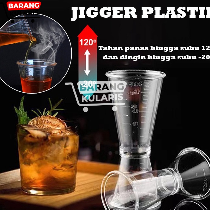 Pasti Murah BKL -- Jigger Plastik Bening Akrilik | Jigger Acrylic Plastik | Jigger Plastik 10/20ml 2