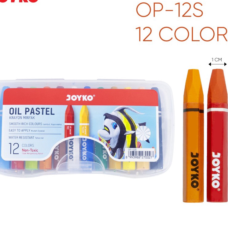 

[➲B-✯IQ] Oil pastel / Crayon Titi/Joyko 12 warna murahh..!