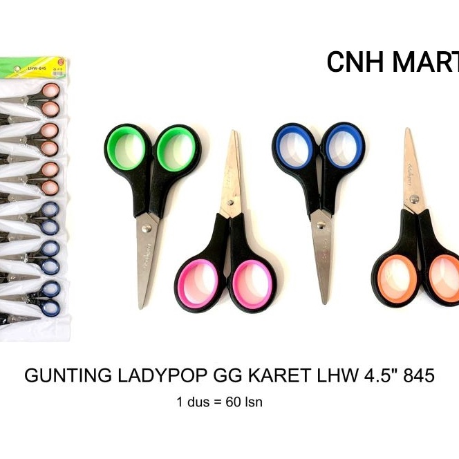 

(✔.❤13FA] 12 PCS Gunting Kecil Murah Lady Pop Karet 4.5"Inch/ Harga 12 PCS (1 Lusin)/ Milton - supeer.keren.