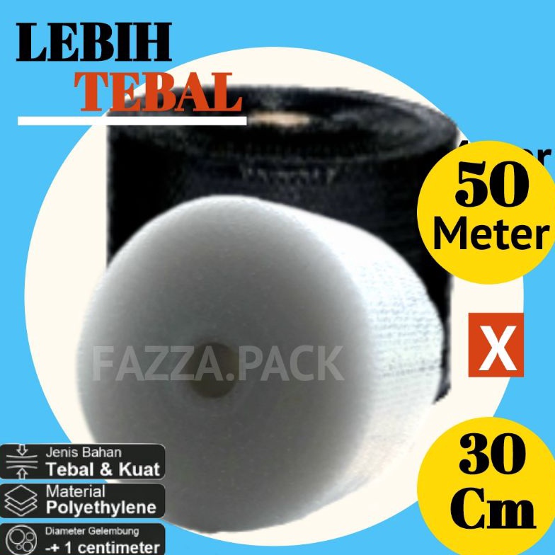 

✽ BUBBLE WRAP HITAM DAN PUTIH BENING TEBAL / UKURAN 30CM×50M / PLASTIK BUBBLE WRAP / PLASTIK PACKING / BUBBLE WRAP PREMIUM MURAH BERKUALITAS / PLASTIK GELEMBUNG ➱Paling Popular