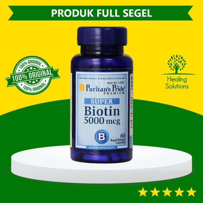 PURITAN BIOTIN 5000 MCG 60 TABS