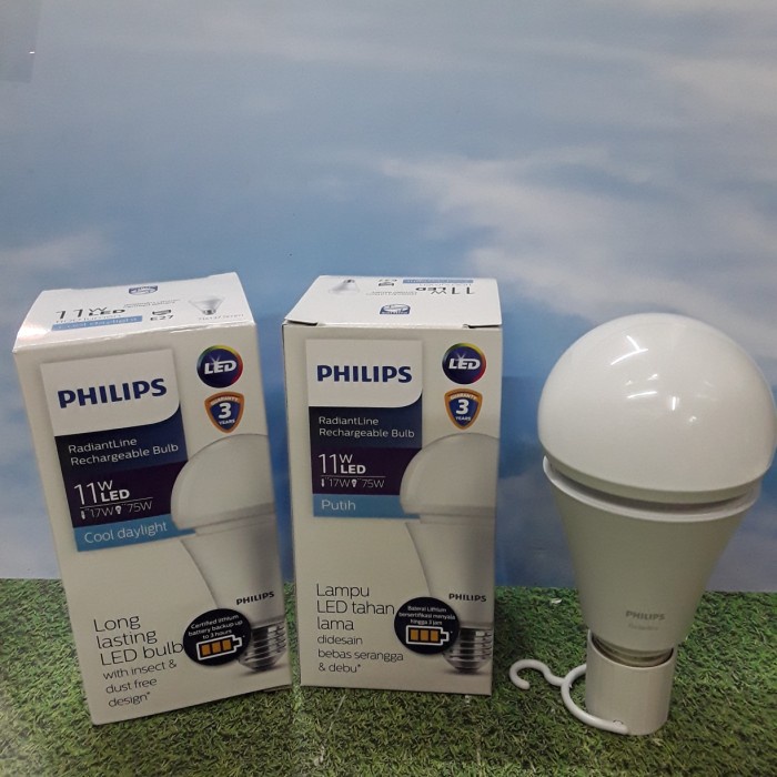 Terlaris Lampu Philips Emergency Rechargeable Led 11W Putih