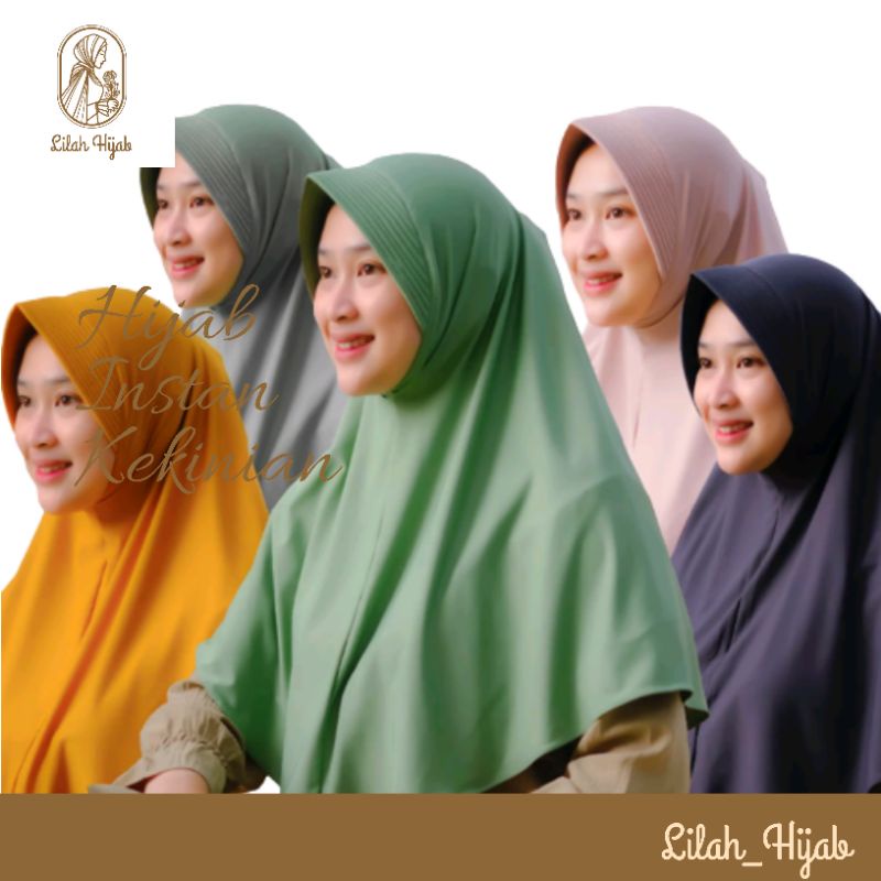 hijab bergo Hamidah instan kekinian untuk wanita dewasa ukuran L
