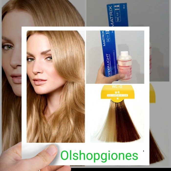 Matrix Wonderlight Gold WL-G emas Cat Rambut + Oxydant campuran