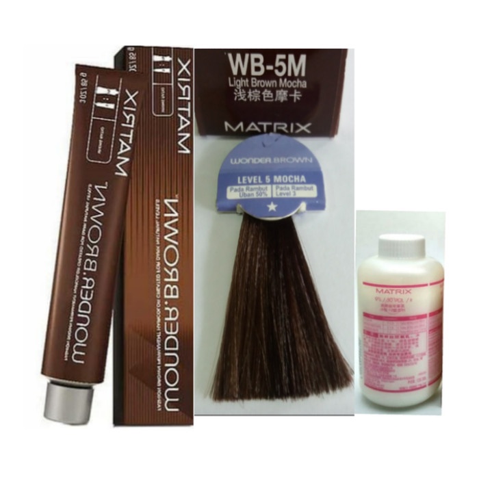 CAT RAMBUT MATRIX WONDER BROWN - LIGHT BROWN MOCHA LEVEL 5