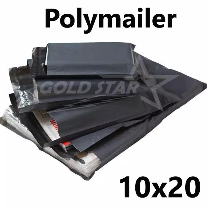 best seller] Plastik Bungkus Paket Online Kecil POLYMAILER 10x20 Packing Olshop Lem