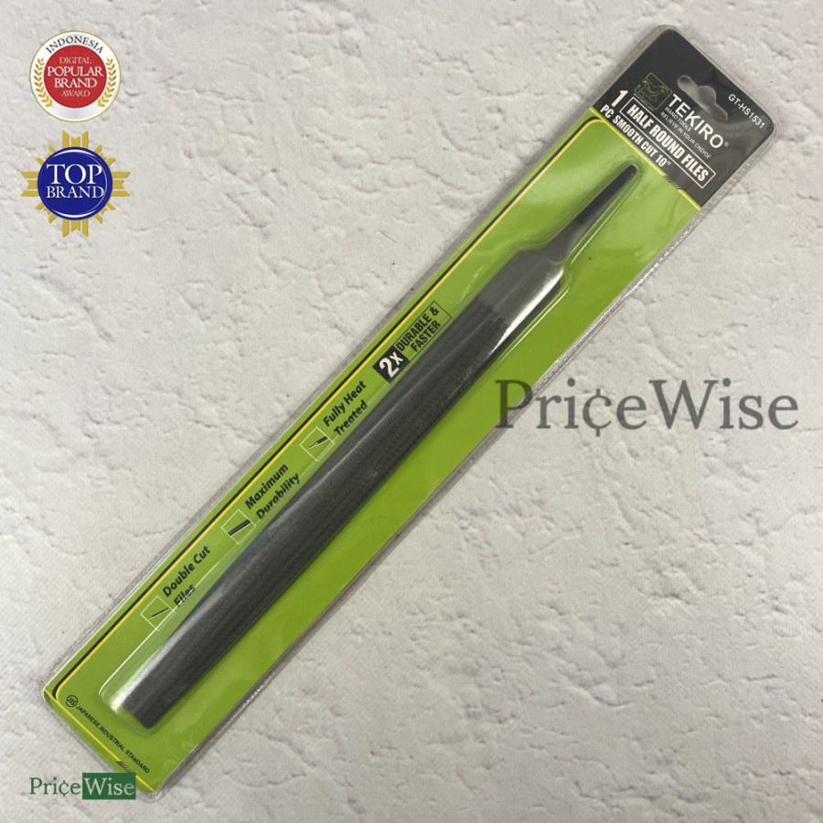 Kikir Setengah Bulat Halus 10 inch Tekiro Half Round Files Smooth Cut
