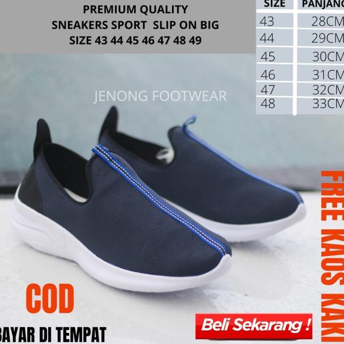 50 Besar Sepatu 45 Olahraga Size Import 46 48 Pria Pria Slip on Lari B