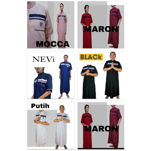 jubah gamis pria lengan pendek terlaris kekinian