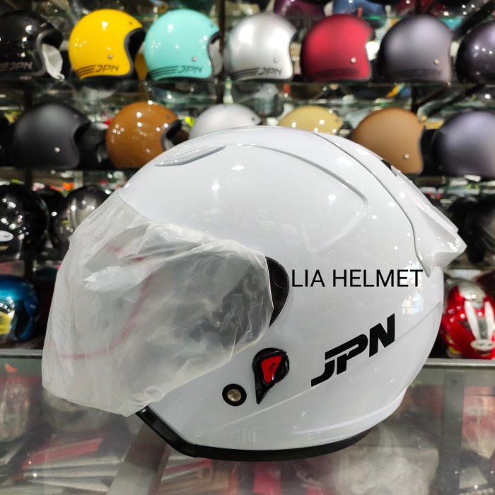 Helm Half Face Jpn Galaxy Polos Putih / Helm Jpn Galaxy White