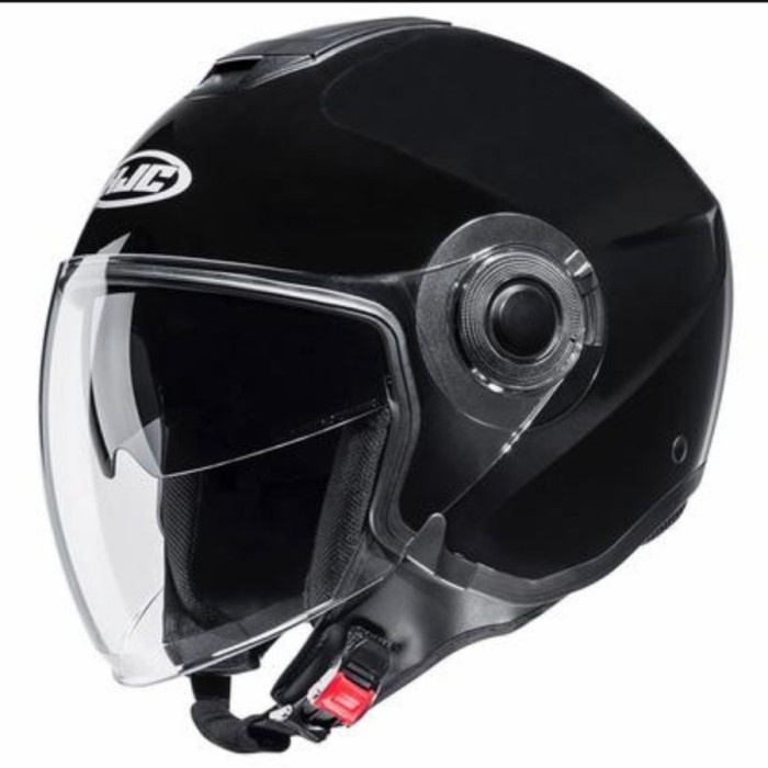Hjc I40 Black Glossy Helm Half Face Double Visor Original Hjc