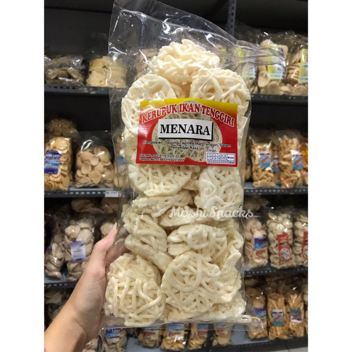 

' kerupuk ikan tenggiri menara 200gr asli bangka krupuk keriting bangka