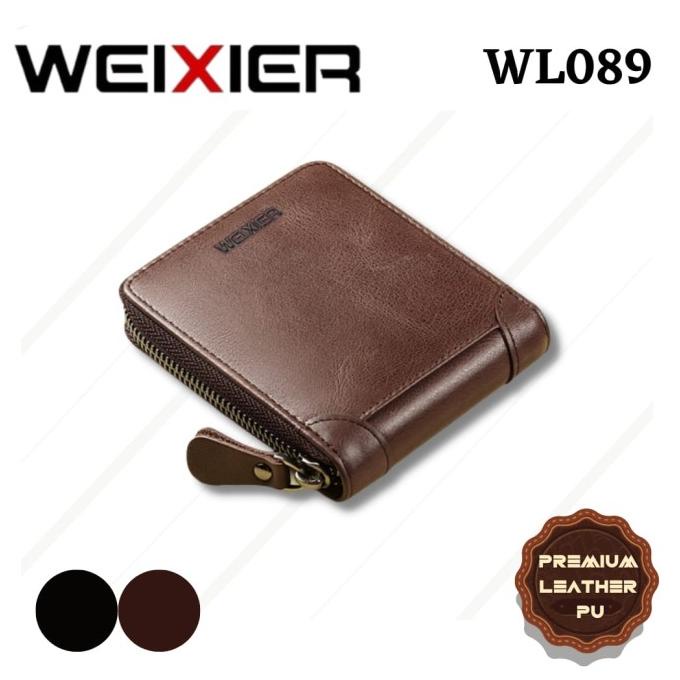 WL089 - WEIXIER DOMPET ZIPPER TEMPAT WADAH KARTU KULIT PREMIUM WALLET