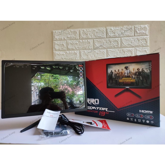 Monitor LED 24inch inch Support CCTV TV HDMI + VGA GARANSI 1 TAHUN