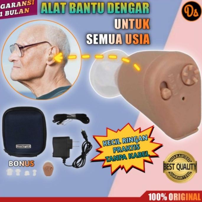 Alat Bantu Dengar Pendengaran Telinga Orang Tua Tuli Charger Original