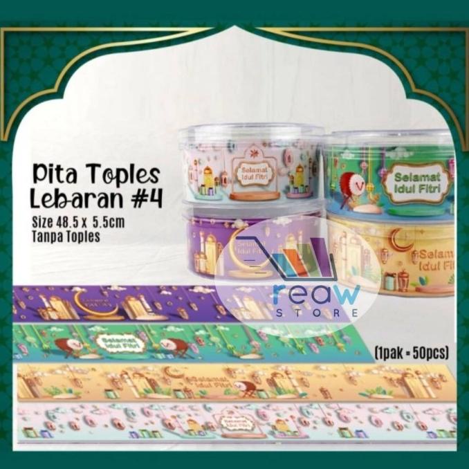 

>*>*>*>*] 1Pack 50pcs Pita Toples Hiasan Dekorasi Toples Kue Idul Fitri Lebaran