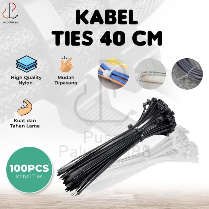 

*:*:*:*:*] Dasi Kabel Ties Cable Tie Tali Serut Pengikat Perapih 400mm 40 Cm