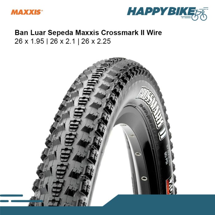 Maxxis Ban Luar Sepeda Mtb Crossmark Ii 26 X 2.10 Nylon Bicycle Tires $12