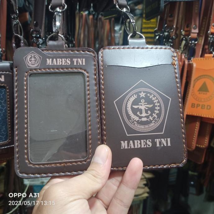 

*****] holder kalung id card / tempat id card logo Mabes TNI new arrival