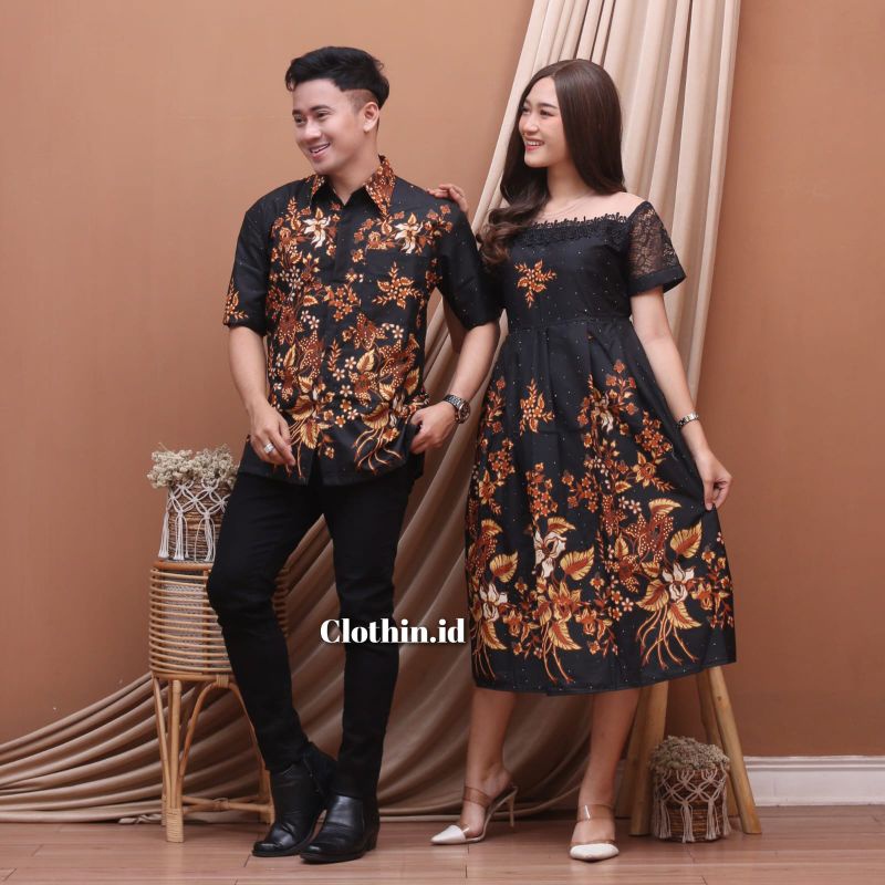 Dress Wanita Terbaru 2023 Korean Style Kondangan Longdress Busui Cewek Kekinian Baju Batikk Lengan P