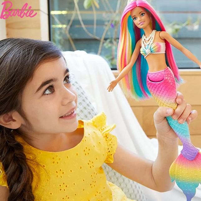 Barbie Dreamtopia Rainbow Magic Mermaid Doll With Rainbow Hair