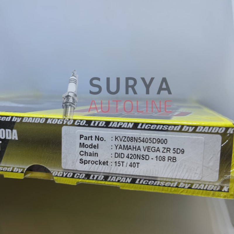 gear set DID KVZ08N5405D900- RANTAI LUAR YAMAHA VEGA ZR 5D9 girset gir ger gigi tarik depan belakang
