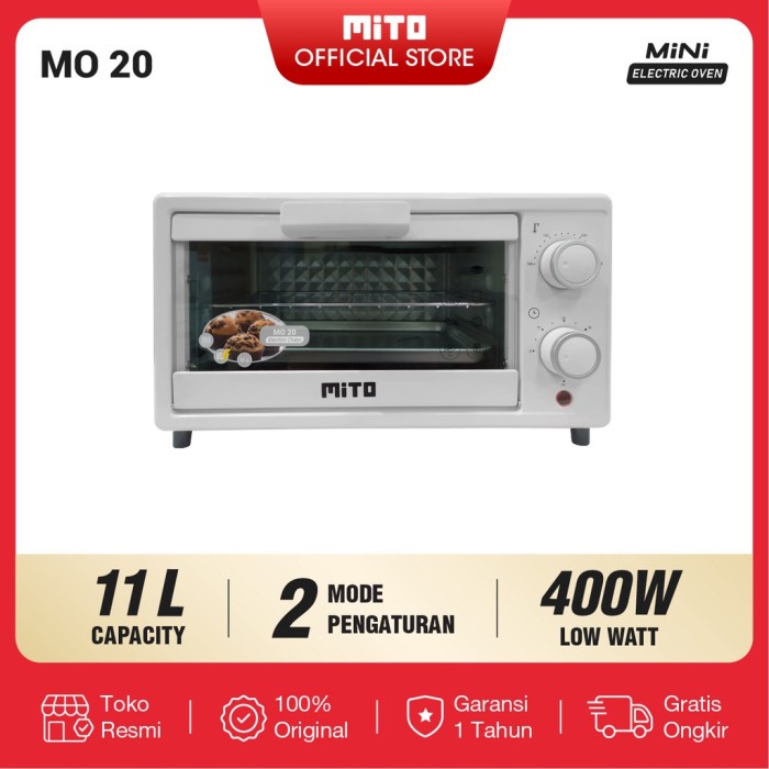Oven Listrik Mini Mito Mo 20 Mo20 11 Liter Low Watt Electric Mitochiba